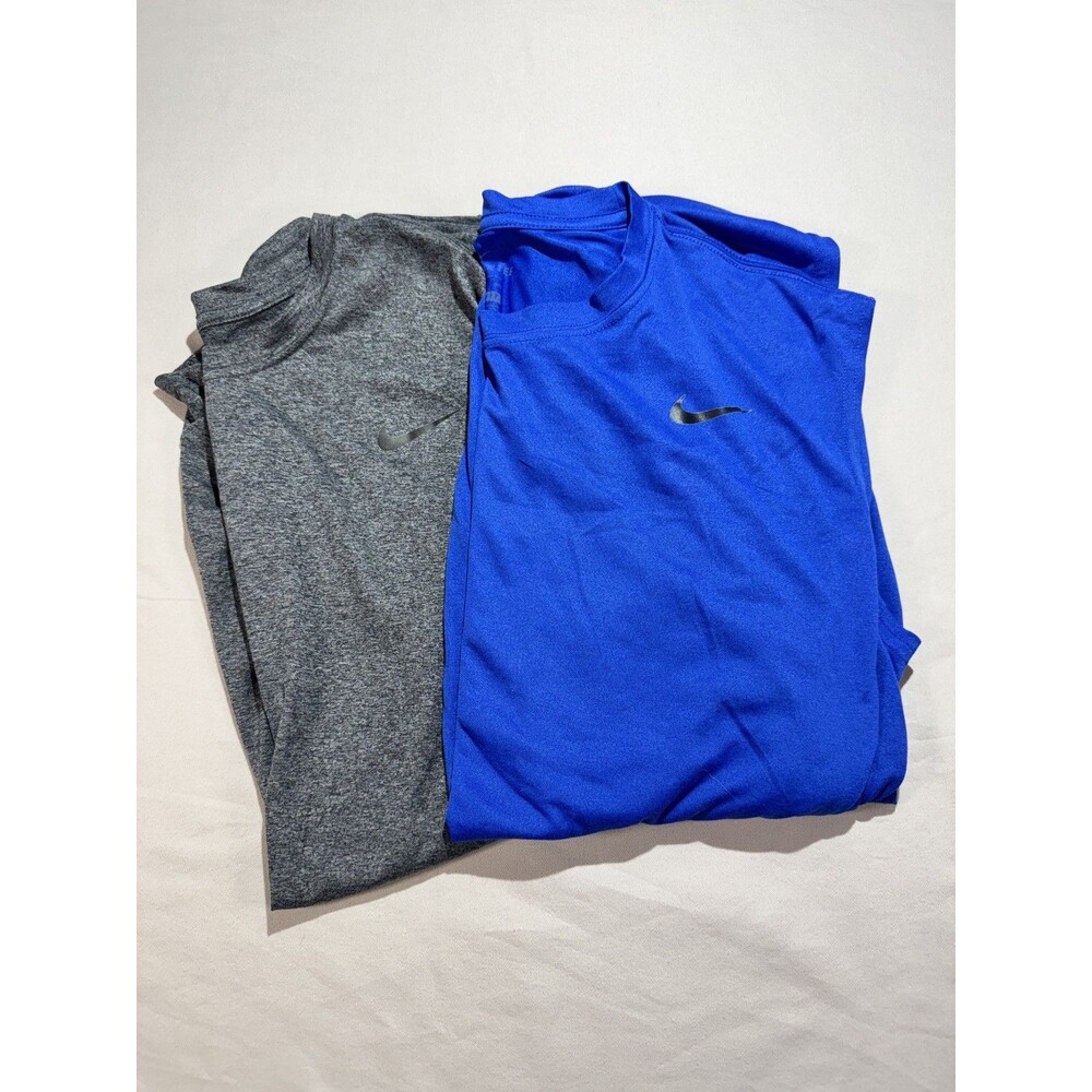 Lot of 2 Nike Dri-Fit Shirt Mens Size 2XL Gray Sleeveless Tank Activewear Top
